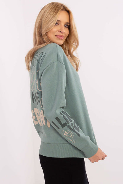Luxurious Sublevel women's cotton-polyester blend sweatshirt in stylish casual design, showcasing exceptional quality and comfort for everyday wear.