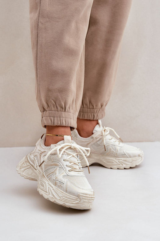 Elegant Women's Eco Leather Sneakers in a lace-up design by Step in Style, showcasing a chic urban aesthetic and comfortable fit.