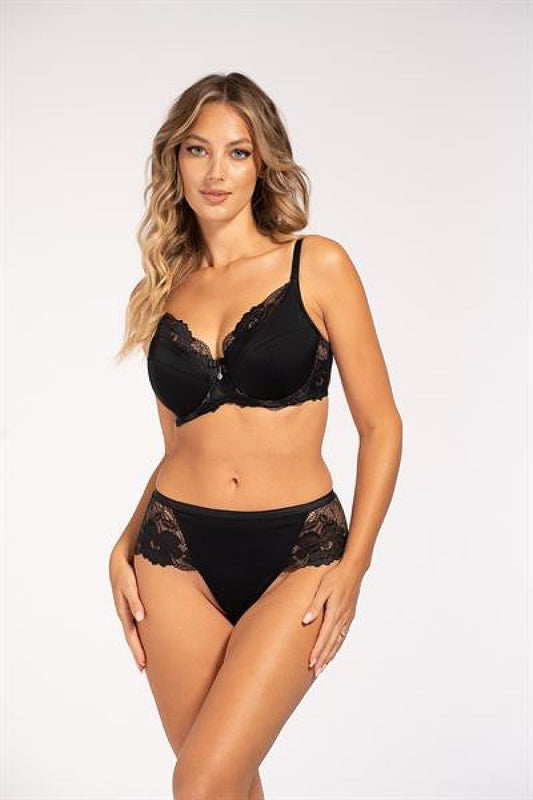 Unikat elegant padded bra in classic black, offering ultimate comfort and support in sizes EU 75C to EU 95E, perfect for stylish women.
