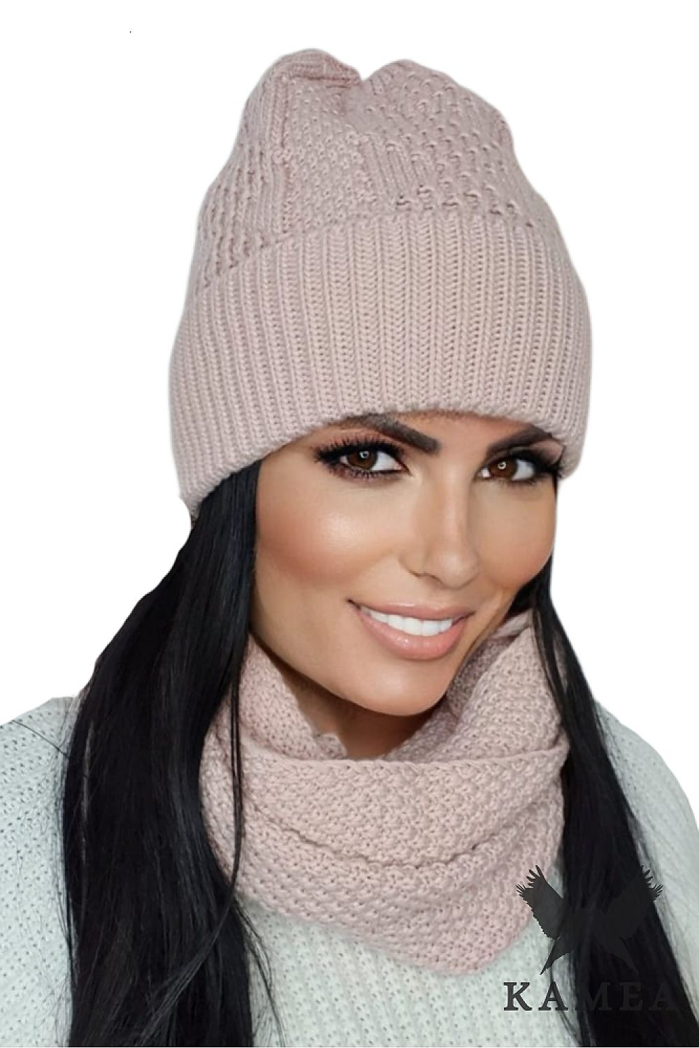 Soft and stylish Kamea Women's Fuchsia Infinity Snood Scarf, crafted for warmth and comfort, perfect for any cold day.