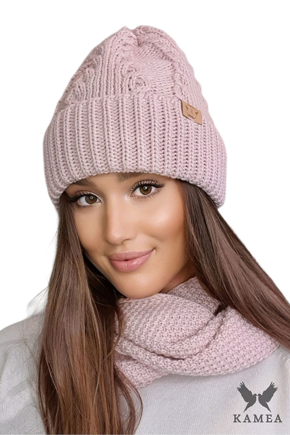 Elegant winter hat STELLA by Kamea in mustard, crafted from high-quality materials to provide both comfort and fashionable warmth for winter wear.