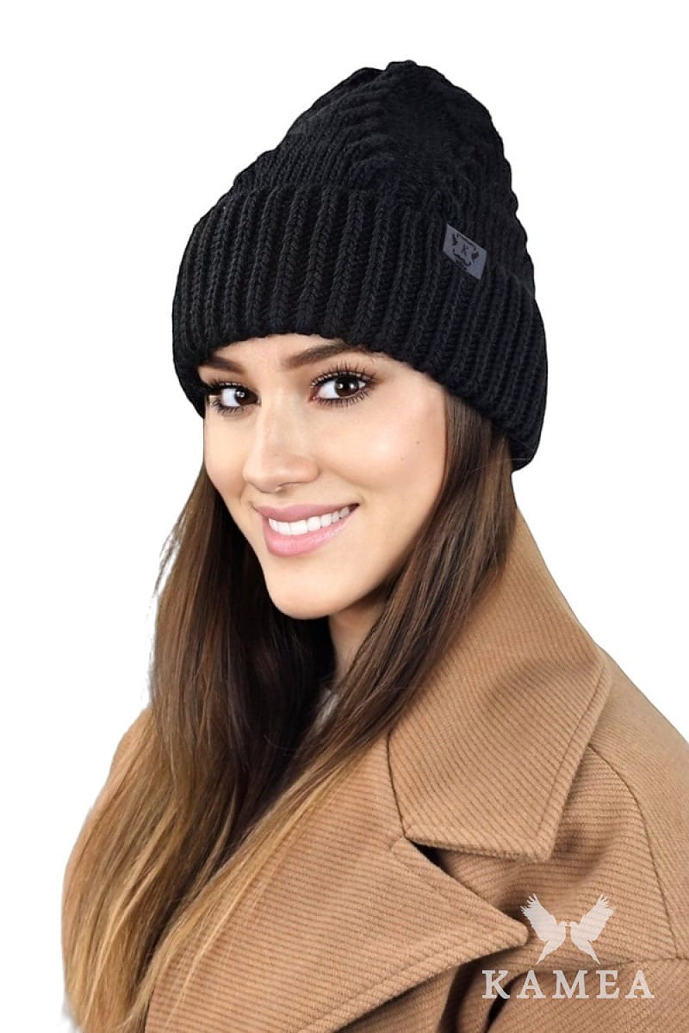 Premium mustard winter hat Stella by Kamea - a luxurious and stylish accessory featuring exquisite weaves that provide warmth and elegance for autumn and winter.