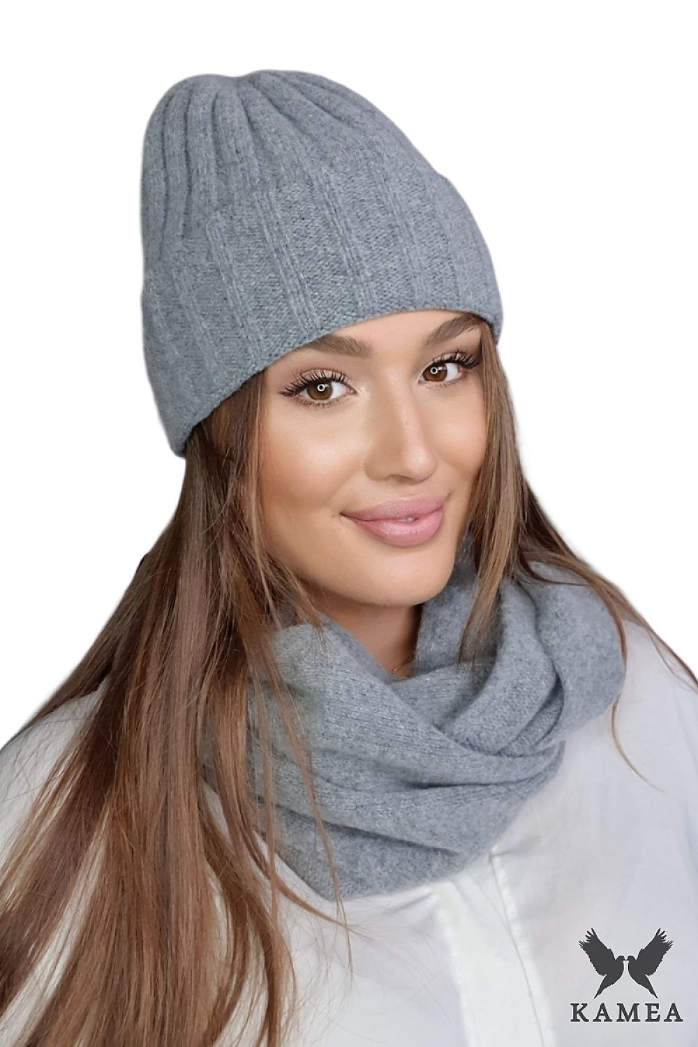 Premium women's woolen hat in lime by Kamea, TAHIRA featuring a unique structural knit and practical wide cuff for fashionable warmth.