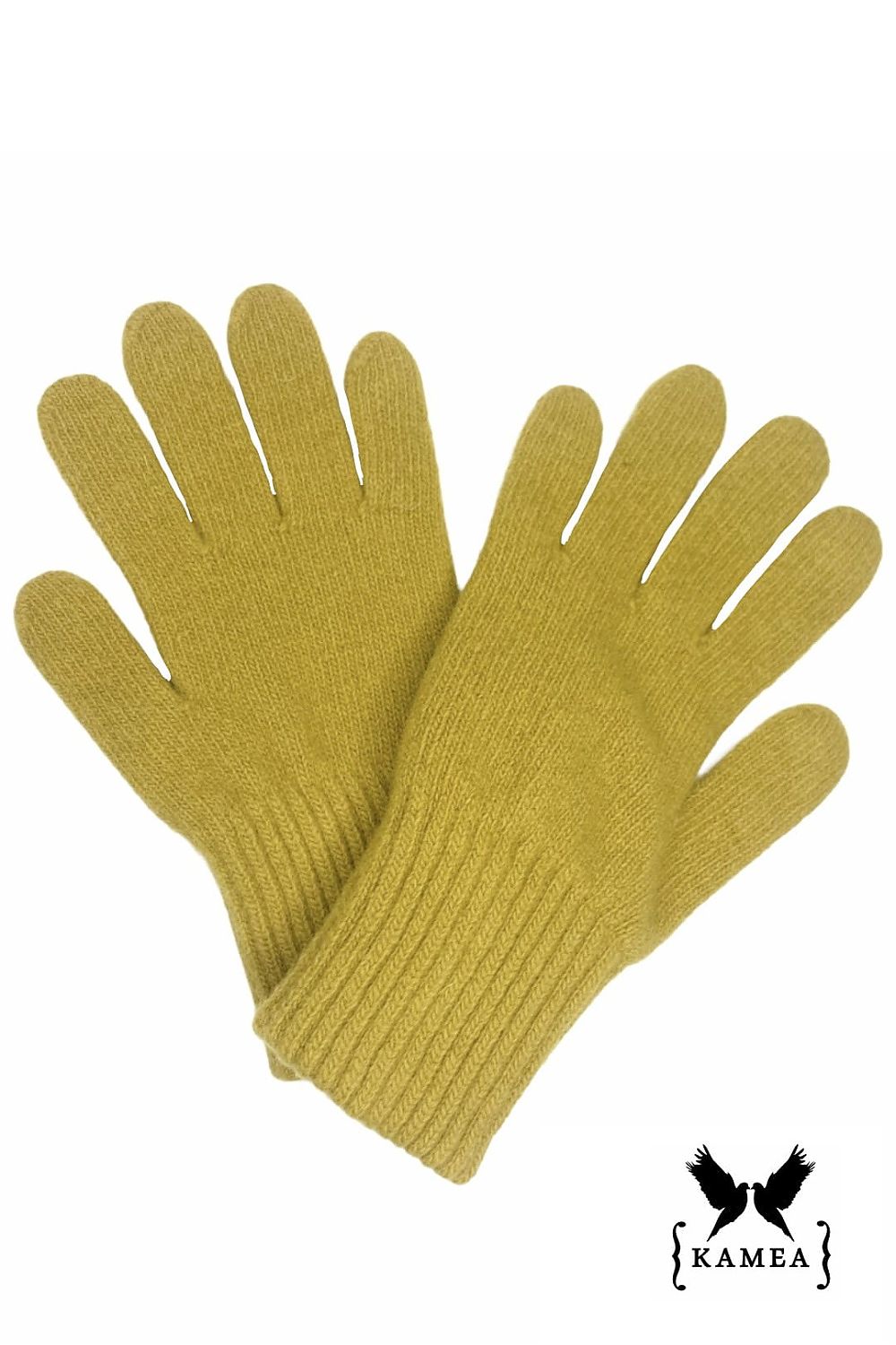 Premium Wool Winter Gloves in Lime by Kamea - Luxurious women's gloves featuring soft and warm wool for exceptional comfort.