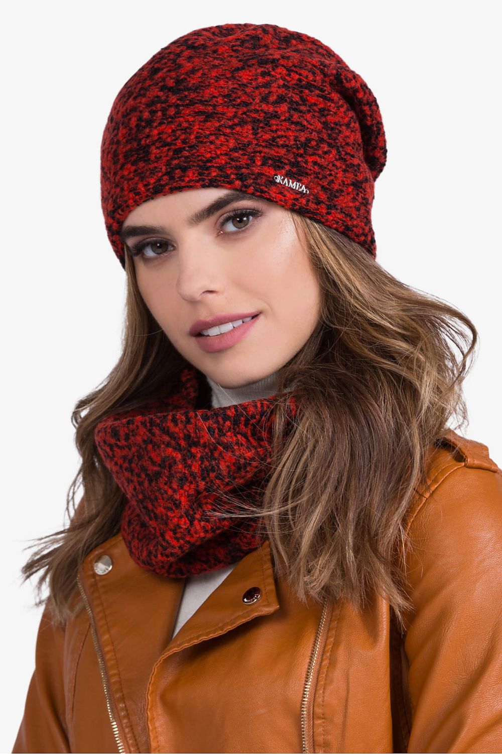 Luxurious Kamea Women's Hat and Neck Warmer Set featuring premium polar lining, designed for ultimate comfort and elegance in cold weather.