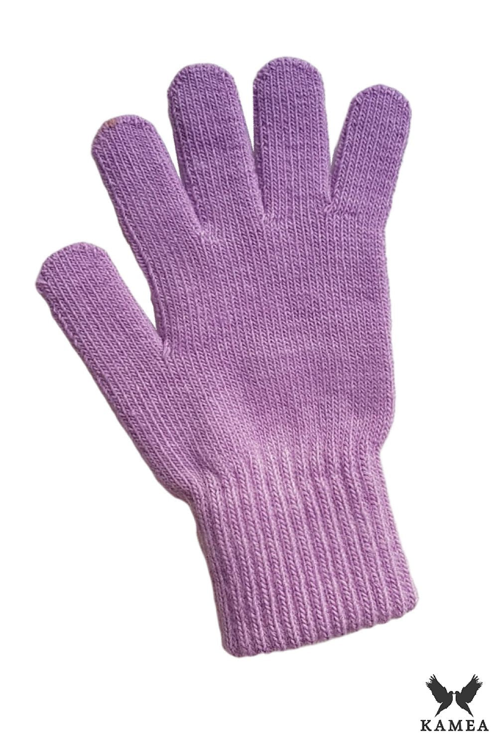 Kamea premium women's winter gloves in heather colour, stylishly designed with ribbed cuffs for added elegance, perfect for cold days.