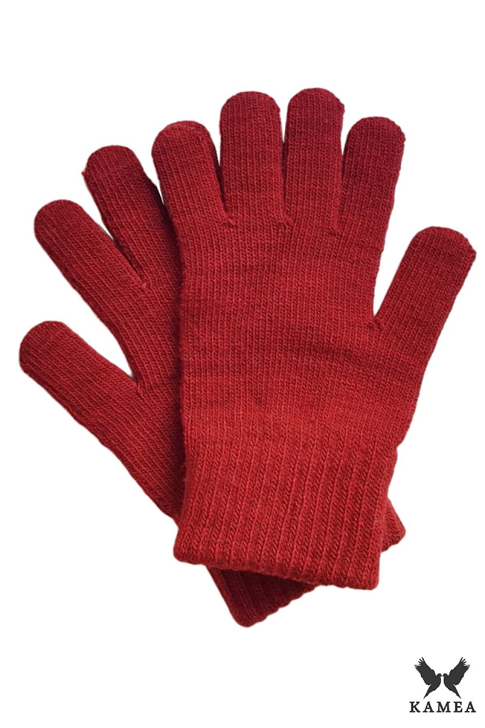 Elegant heather women's winter gloves by Kamea, crafted for luxury and comfort with a classic ribbed cuff design.