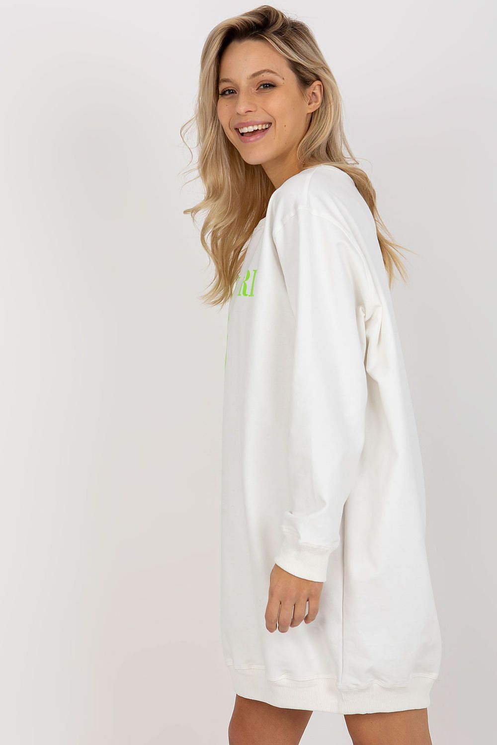 Elegant long sleeve casual sweatshirt for women, designed by Factory Price, showcasing a striking front print and crafted for ultimate comfort and a fashionable fit.