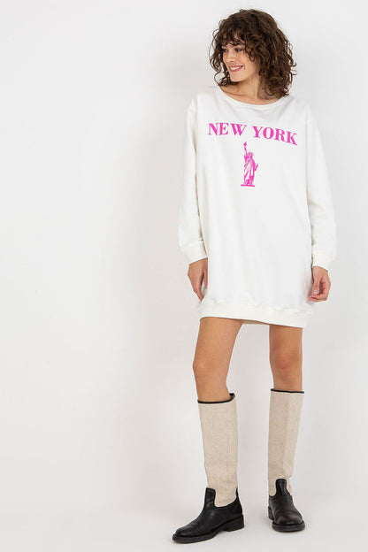 Chic Women's Oversized Sweatshirt with a unique print, brought to you by Factory Price for a versatile wardrobe staple.