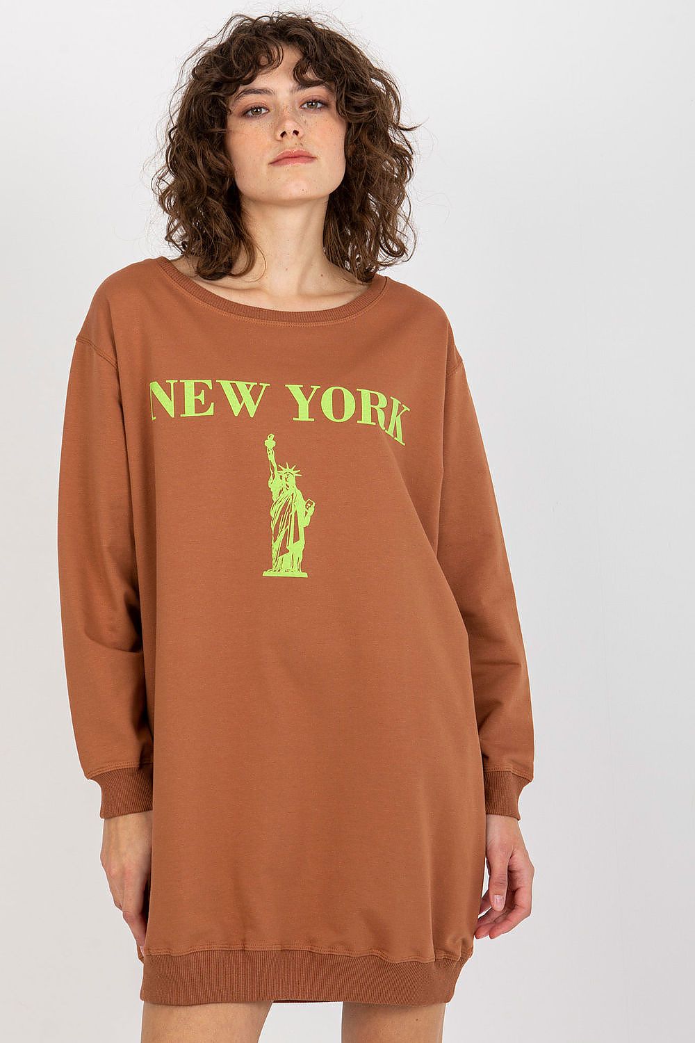 Fashion-forward oversized sweatshirt for women by Factory Price, designed with a fashionable print and crafted from a quality cotton blend for ultimate comfort.