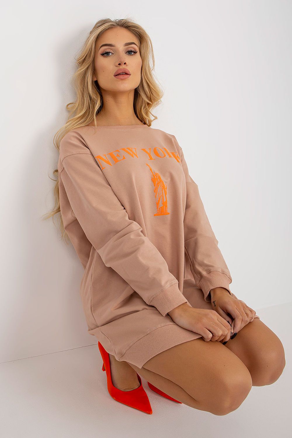 Luxurious Women's Oversized Casual Sweatshirt by Factory Price, crafted from a soft cotton blend with striking stylish print.