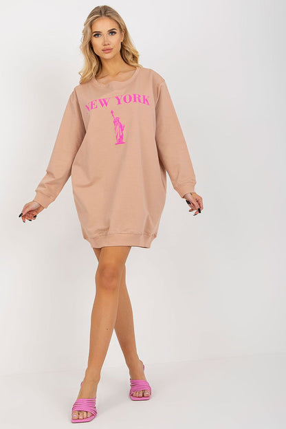 Elegant Women's Casual Sweatshirt from Factory Price, showcasing its vibrant printed design perfect for versatile styling.