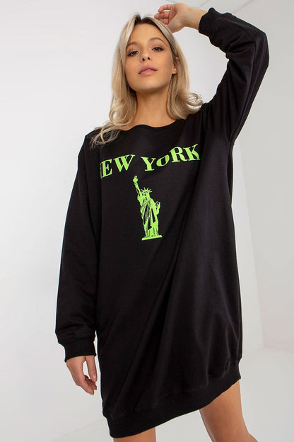 Elegant women's oversized casual sweatshirt by Factory Price, featuring a chic stylish print and made from a luxurious cotton blend for ultimate comfort.