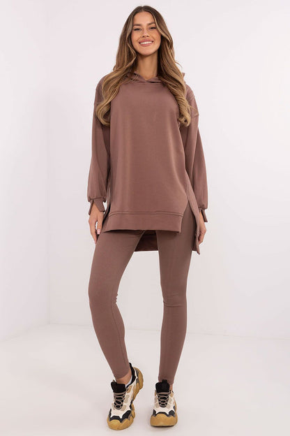 Stylish high-waisted leggings from the Luxury Women's 2-Piece Set by Factory Price, designed for a perfect fit and freedom of movement.