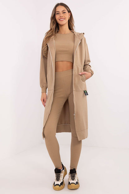 Elegant display of the Luxury Women's 3-Piece Set by Factory Price, showcasing the smooth pattern and soft texture.