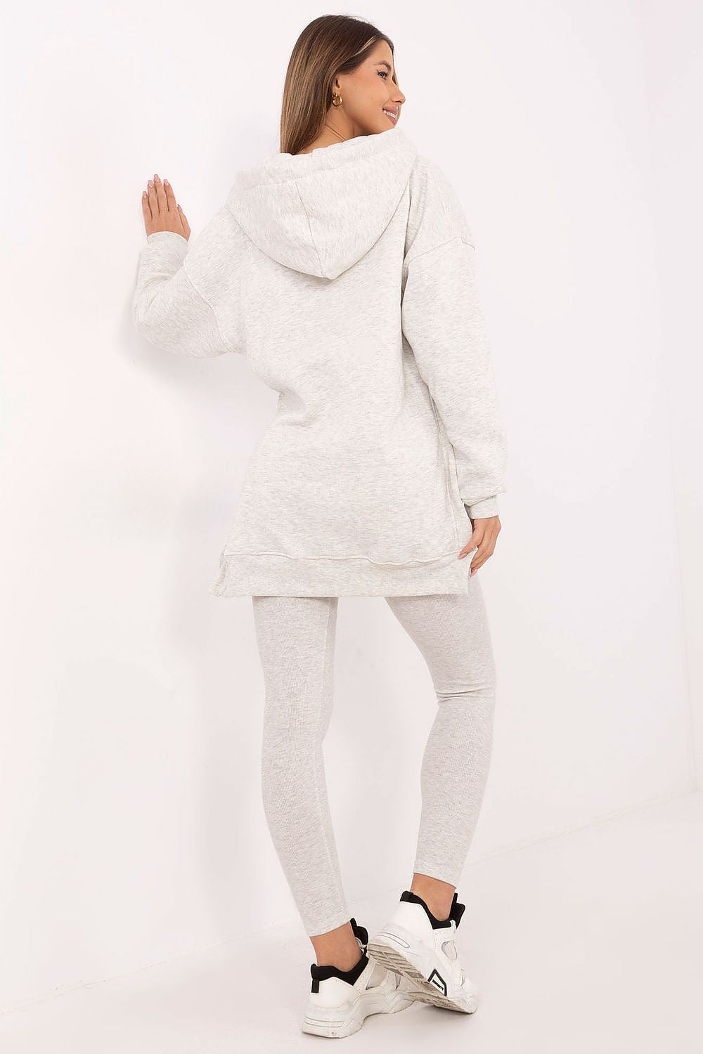 Luxury Women's 3-Piece Set including a short top, long blouse, and leggings in elegant casual style, offered by Factory Price.