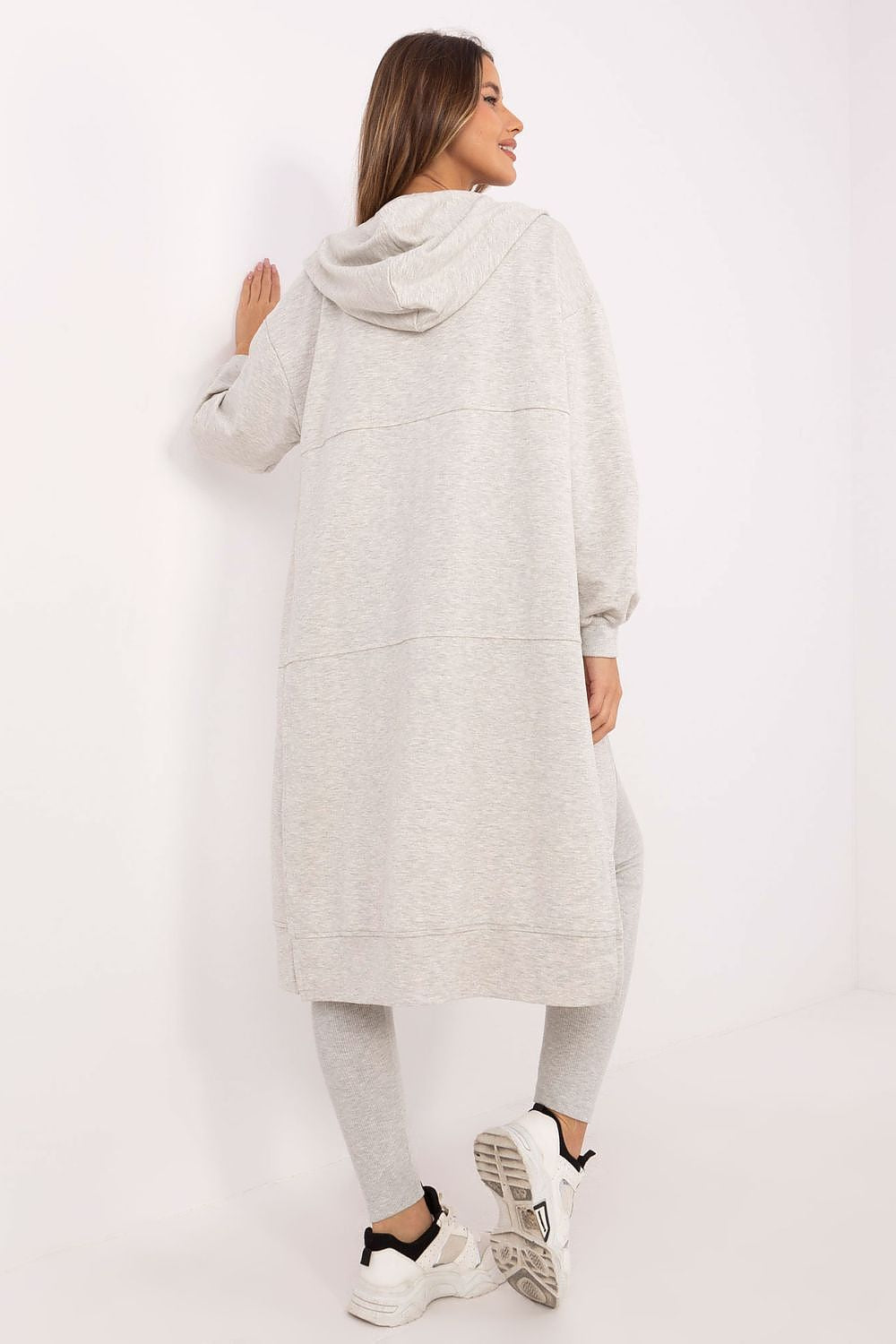 Complete Luxury Women's 3-Piece Set by Factory Price displayed elegantly, combining a hoodie, top, and leggings in a classic smooth pattern suitable for sporty daily wear.