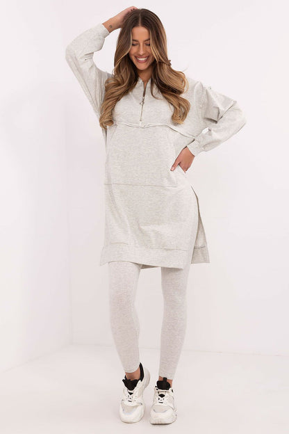 Complete luxury women's hoodie and leggings ensemble by Factory Price, perfect for casual outings or relaxing days at home, emphasising comfort and elegance.
