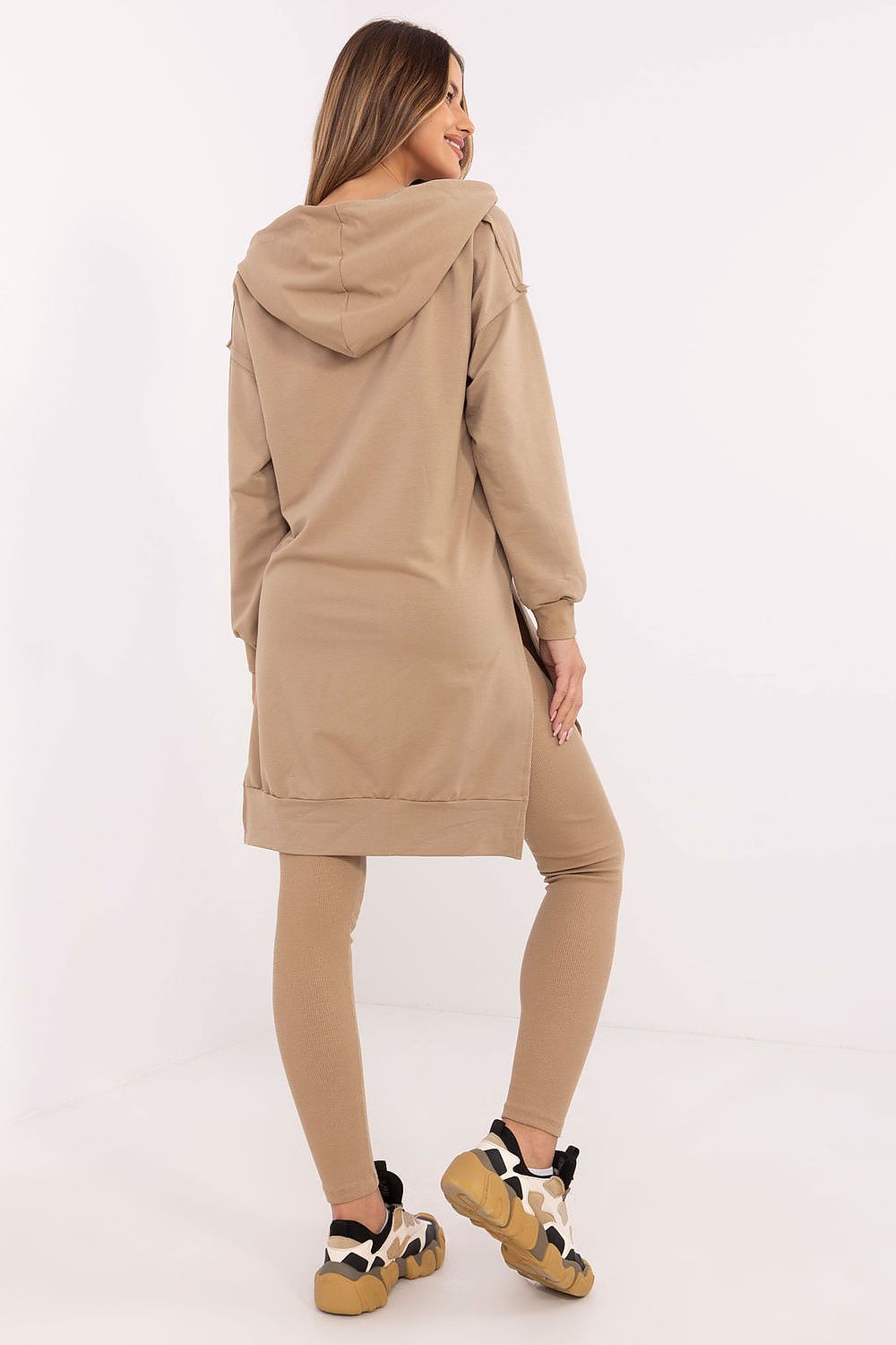 Fashion-forward women's hoodie and leggings set by Factory Price, combining modern design with a focus on comfort and everyday style.