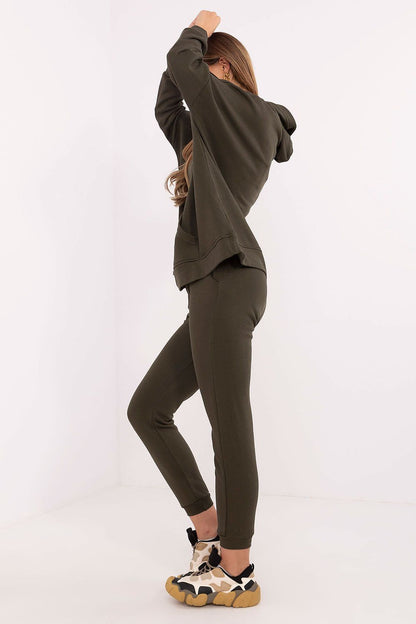 Factory Price luxury women's tracksuit set displaying smooth texture and muted design, embodying casual elegance.