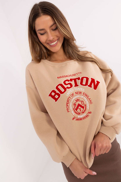 Stylish Women's Casual Sweatshirt by Factory Price, featuring a high-quality cotton blend with a round neck and long sleeves, perfect for luxurious everyday elegance.