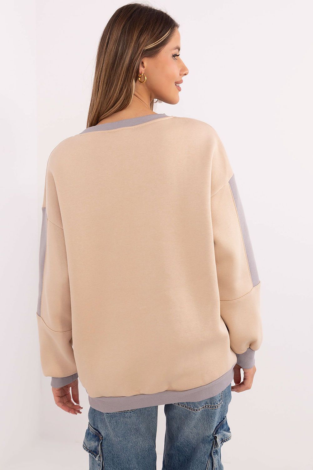 Luxurious and stylish Women's casual sweatshirt by Factory Price, featuring a refined cotton-polyester blend, unique embroidery, and a classic round neckline, perfect for enhancing your winter wardrobe.