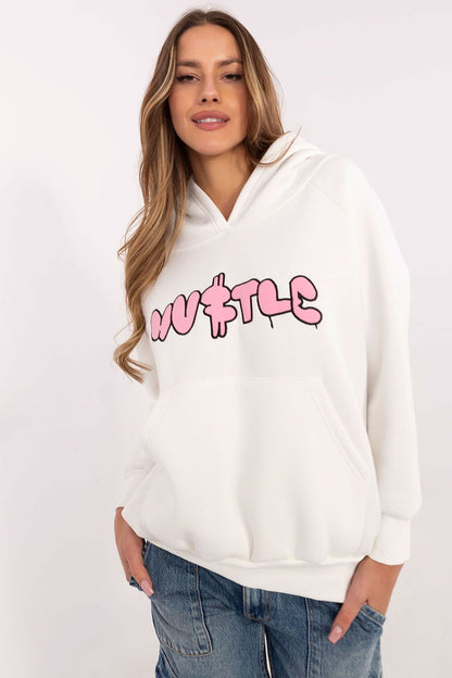 Close-up of Factory Price luxury women's hoodie sweatshirt showcasing the soft cotton-polyester blend fabric and stylish design.