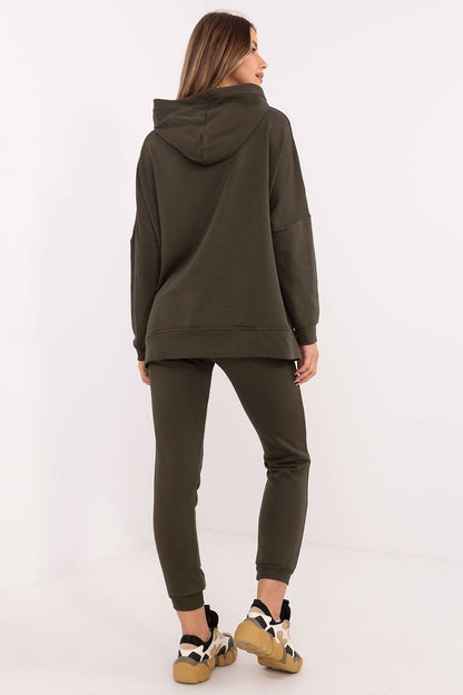 Luxury women's tracksuit set featuring high waist pants, crafted from soft cotton blend, by Factory Price.