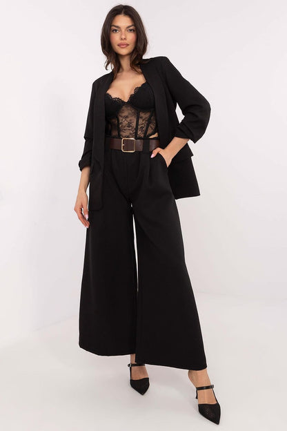 Elegant Italy Moda women's high waist culottes trousers showcasing wide leg design, perfect for chic outfits.