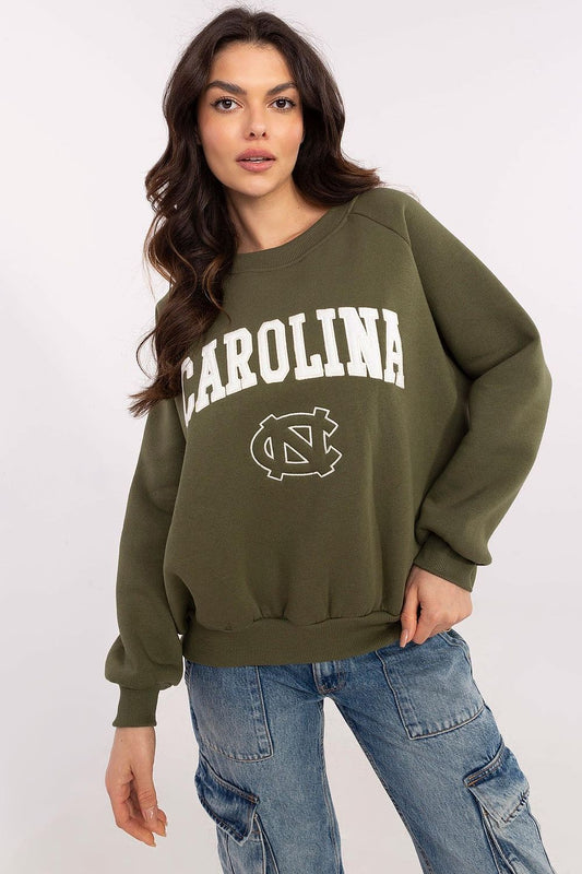 Luxury Women's Casual Sweatshirt by Factory Price, showcasing its stylish design with long sleeves and round neckline, perfect for cool days.