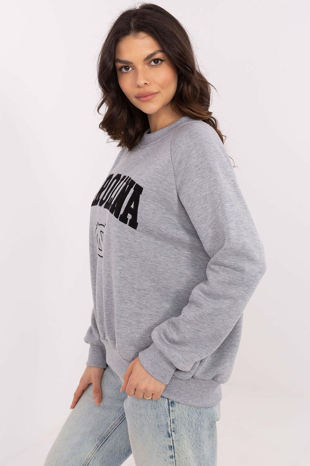 Close-up detail of the high-quality cotton blend used in the Luxury Women's Casual Sweatshirt by Factory Price.