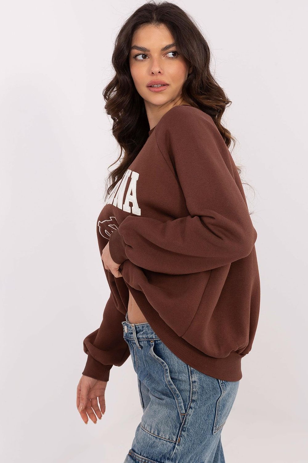 Luxury women's casual sweatshirt by Factory Price in soft cotton blend, showcasing modern embroidery and stylish accents for a chic everyday look.