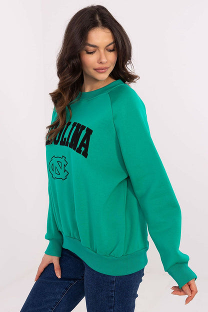 Close-up of the warm, insulated fabric of the Luxury Women's Casual Sweatshirt by Factory Price, showcasing its high-quality cotton blend.