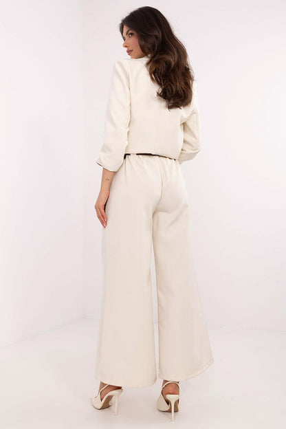 Italy Moda Women's High Waist Culottes Trousers showcasing elegant wide leg design in luxurious fabric.