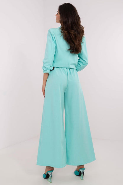 Stylish Italy Moda Women's High Waist Culottes Trousers featuring minimalist design with side slip pockets, perfect for chic outfits and elegant occasions.