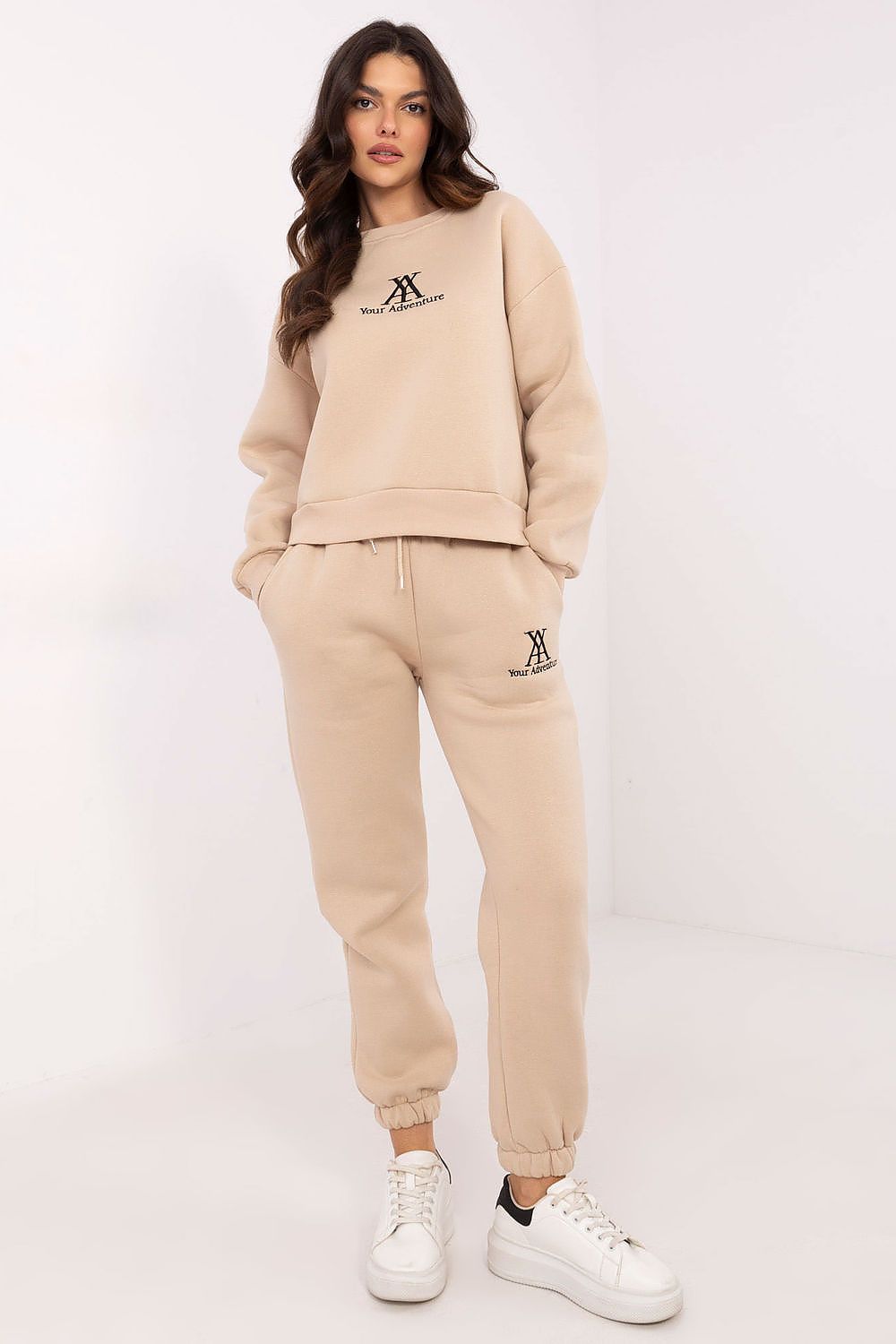 Luxury cotton-polyester hoodie and pants set in EU size 0 by Factory Price, showcasing an elegant design for everyday comfort and style.