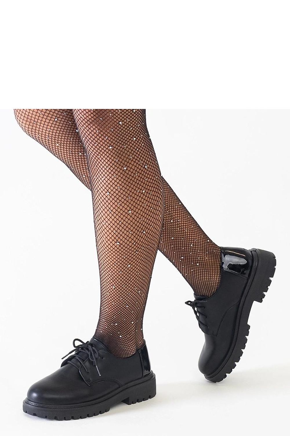 Solea eco-leather Black Patent Leather Lace-Up Shoes displayed elegantly on a plush background, ideal for autumn-winter fashion.