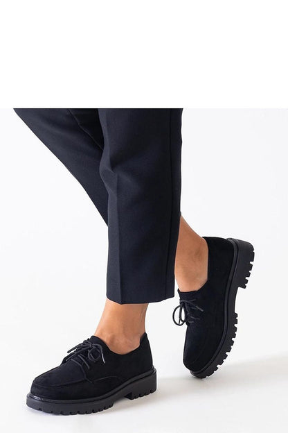 Close-up of Solea Eco-Suede Lace-Up Shoes, detailing the high-quality eco-suede fabric and chic almond toe, perfect for autumn and winter.