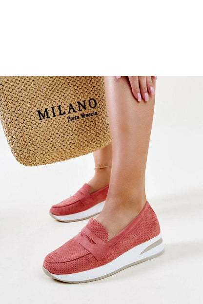 Sophisticated Solea Pink Muna Loafers in eco leather, exemplifying summer style with a rounded toe and casual elegance.