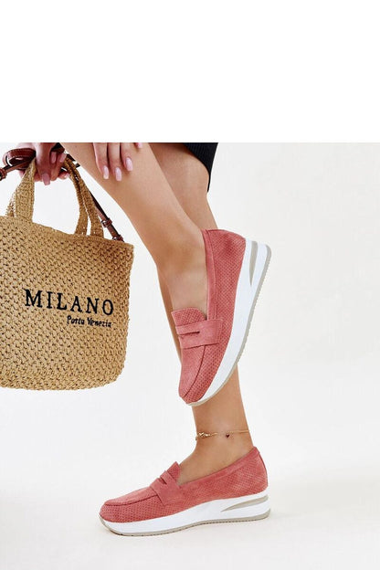 Solea luxurious pink Muna loafers, showcasing eco-leather craftsmanship and a stylish summer slip-on design, perfect for elegant outdoor occasions.