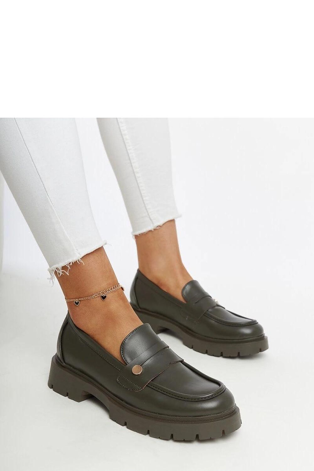Solea Dark Green Eko Leather Moccasins - Luxury slip-on shoes designed for comfort and style, featuring a rounded toe and eco-friendly material.