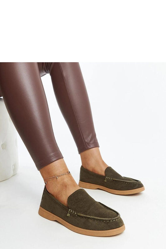 Solea Dark Green Suede Rumay Loafers for Women showcasing elegant almond toe design, perfect for spring and summer fashion.