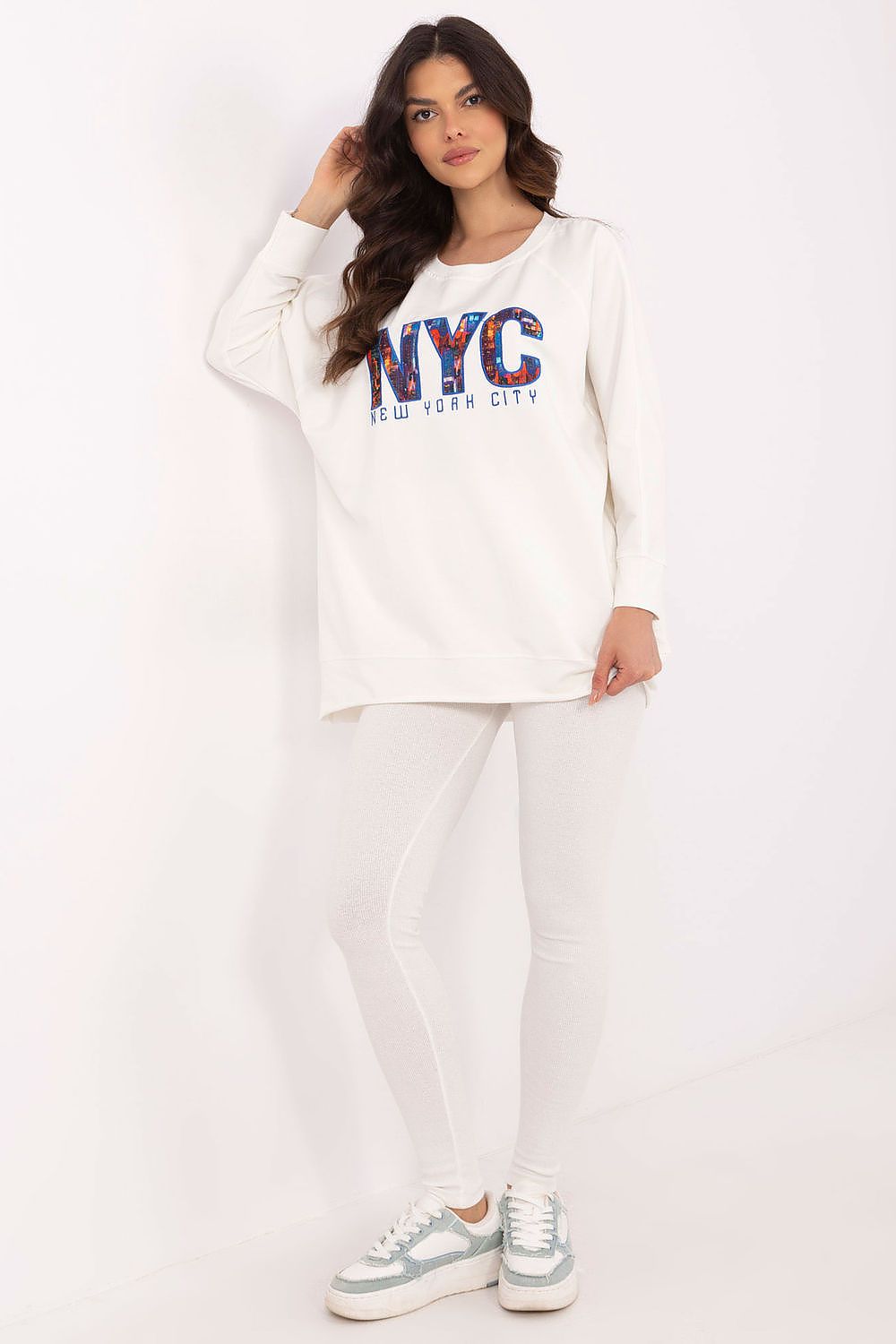 Luxury women's comfort sweatshirt set by Factory Price, featuring a flattering design with unique print on front, ideal for stylish daily wear.
