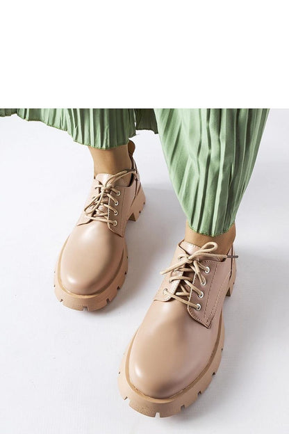 Close-up of Solea Beige Eco Leather Half Shoes for Women, highlighting the matte finish and quality craftsmanship, ideal for adding a touch of luxury to your summer collection.