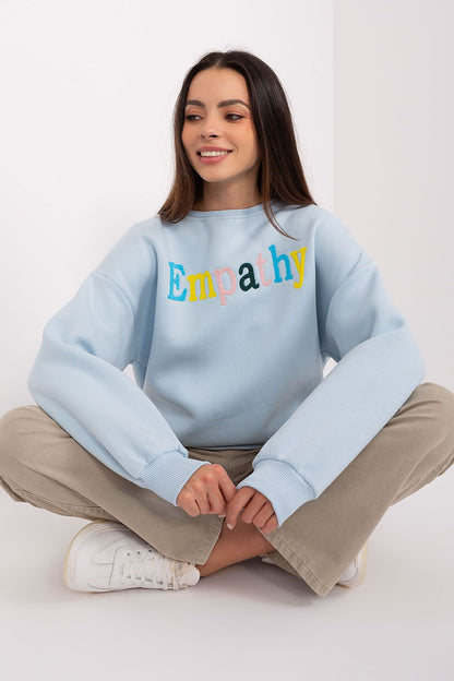 Luxury women's cotton-polyester blend sweatshirt with a unique pattern by Factory Price, showcasing casual style and modern texture.
