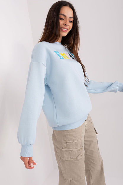 Elegant women's sweatshirt by Factory Price featuring a stylish unique pattern and comfortable round neckline for everyday wear.