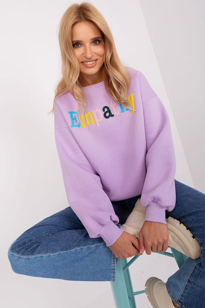 Elegant Women's Luxury Sweatshirt with Unique Pattern from Factory Price, showcasing a dominant design and comfortable cotton-polyester blend.