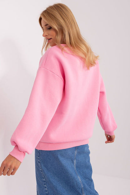 Stylish women's luxury sweatshirt from Factory Price, showcasing a dominant pattern and round neckline for a modern, comfortable fit.