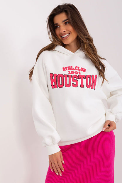 Stylish EU Size 0 women's hoodie by Factory Price, featuring a unique front inscription and practical hood for colder days.