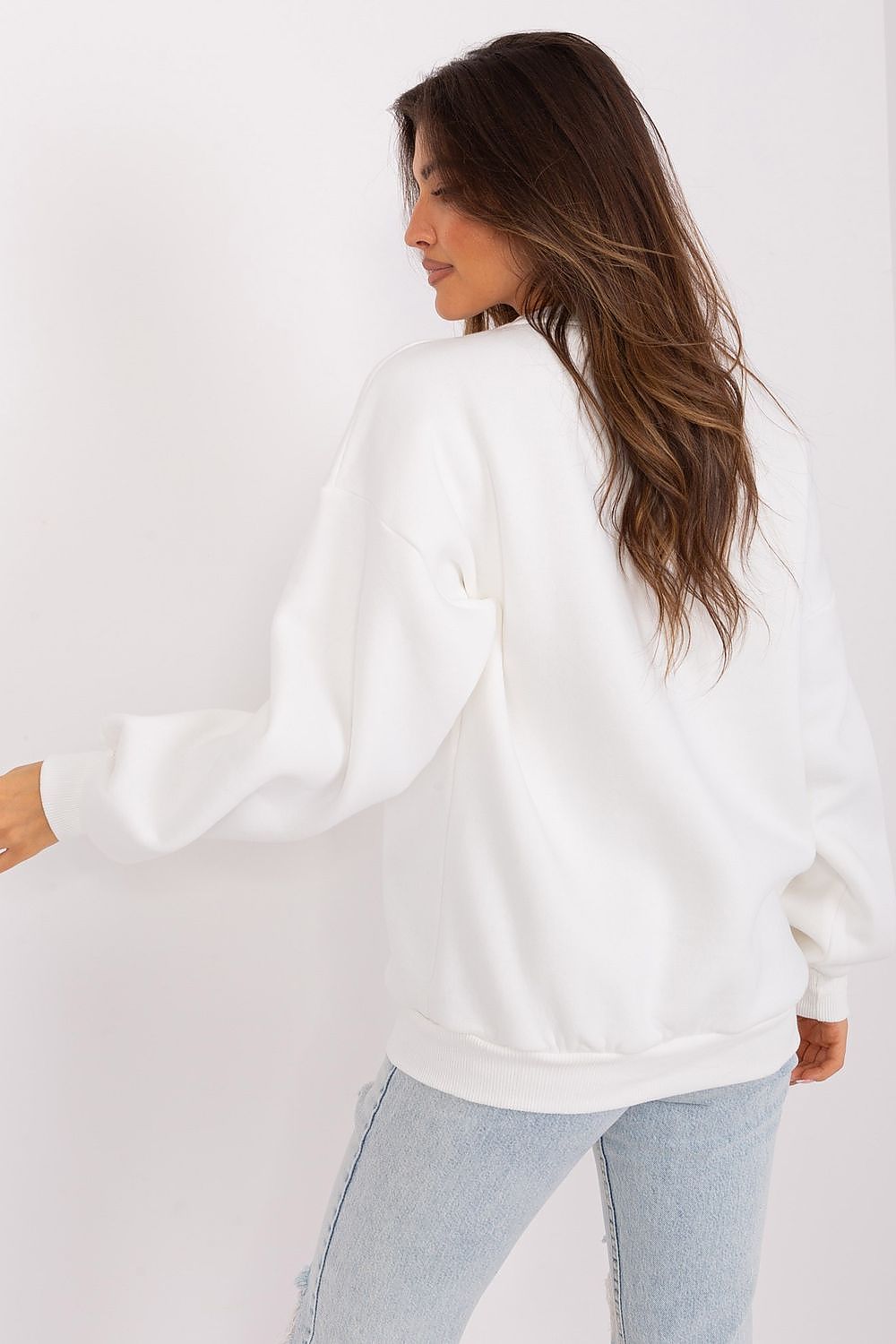 Luxury Women's Pullover Sweatshirt in EU Size 0 by Factory Price, showcasing modern logo design and soft cotton-polyester blend for ultimate comfort.